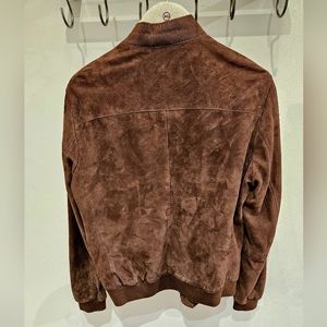 All Saints Leather Suede Bomber Jacket (L)